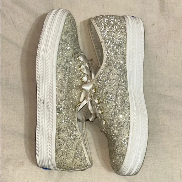 Kate Spade Glitter Sneakers - Silver - Picture 2 of 4